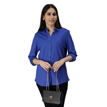 Women's rPET Casual Full Sleeve Shirt - Imperial Blue
