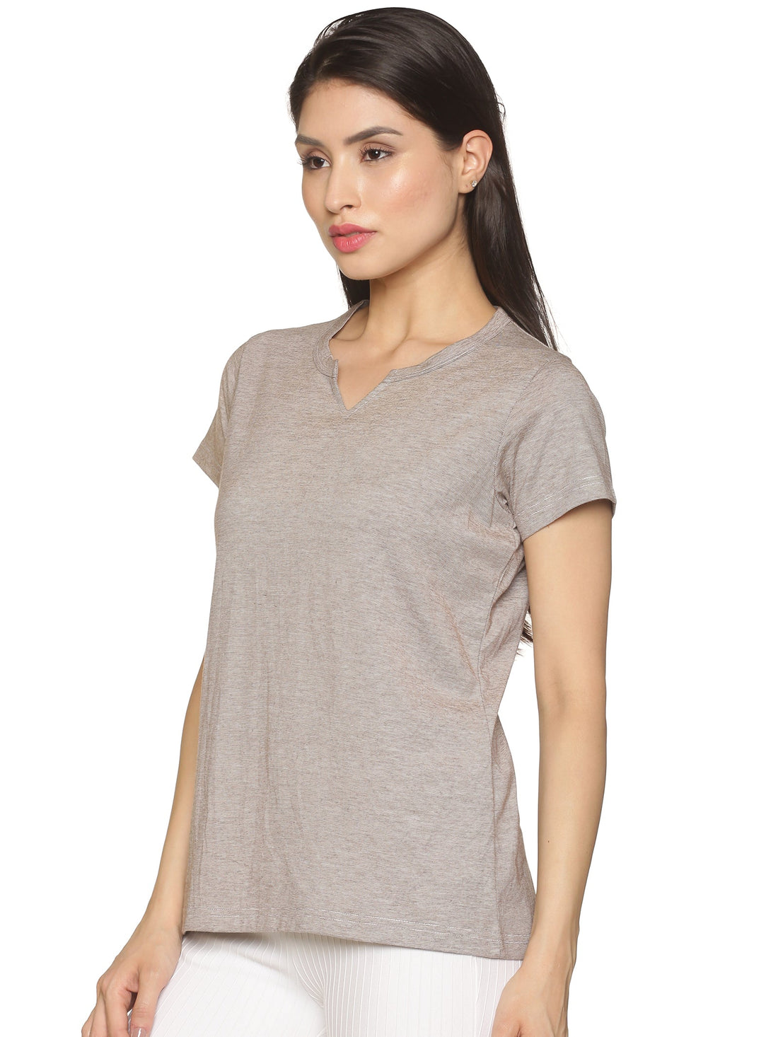 Nut Brown - Lazy Round Neck TShirt