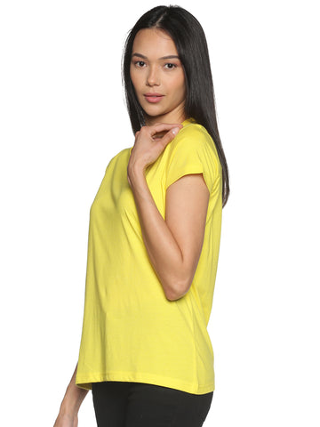 Women's Recycled Cotton Round Neck TShirt - Sphagetti Squash