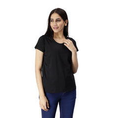 Eco Women's Round Neck TShirt - Black