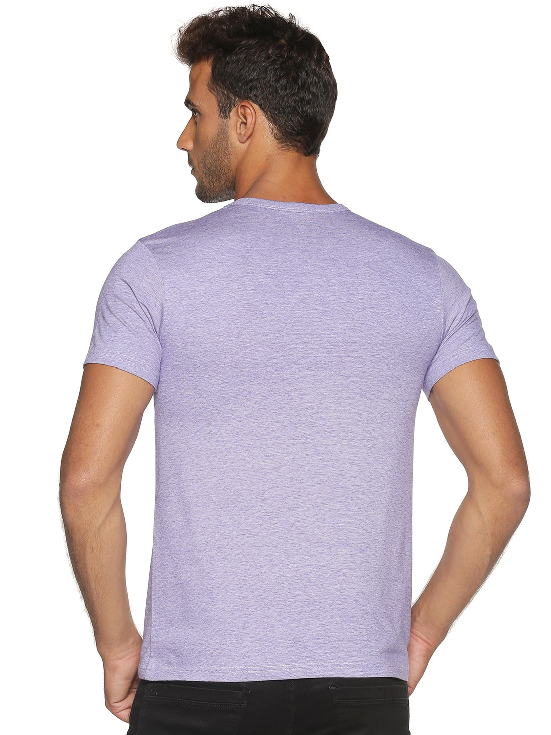 Men's rPET with Recycled Cotton V-Neck TShirt - Jamun