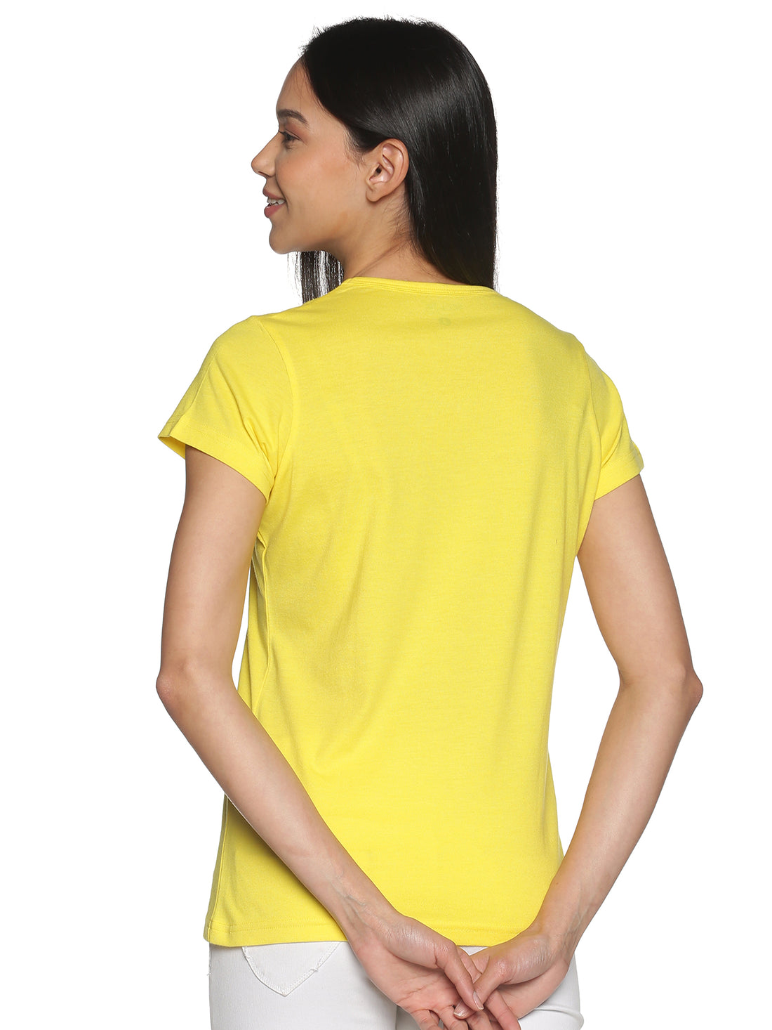Women's Recycled Cotton V Neck TShirt - Sphagetti Squash