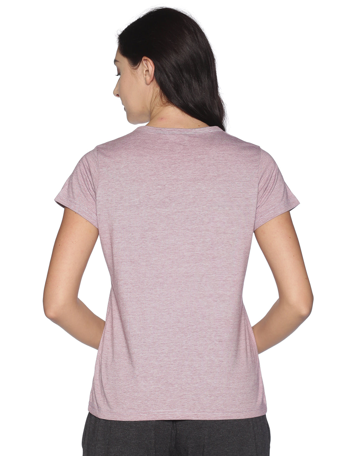 Women's rPET with Recycled Cotton Lazy Round Neck TShirt - Maroon