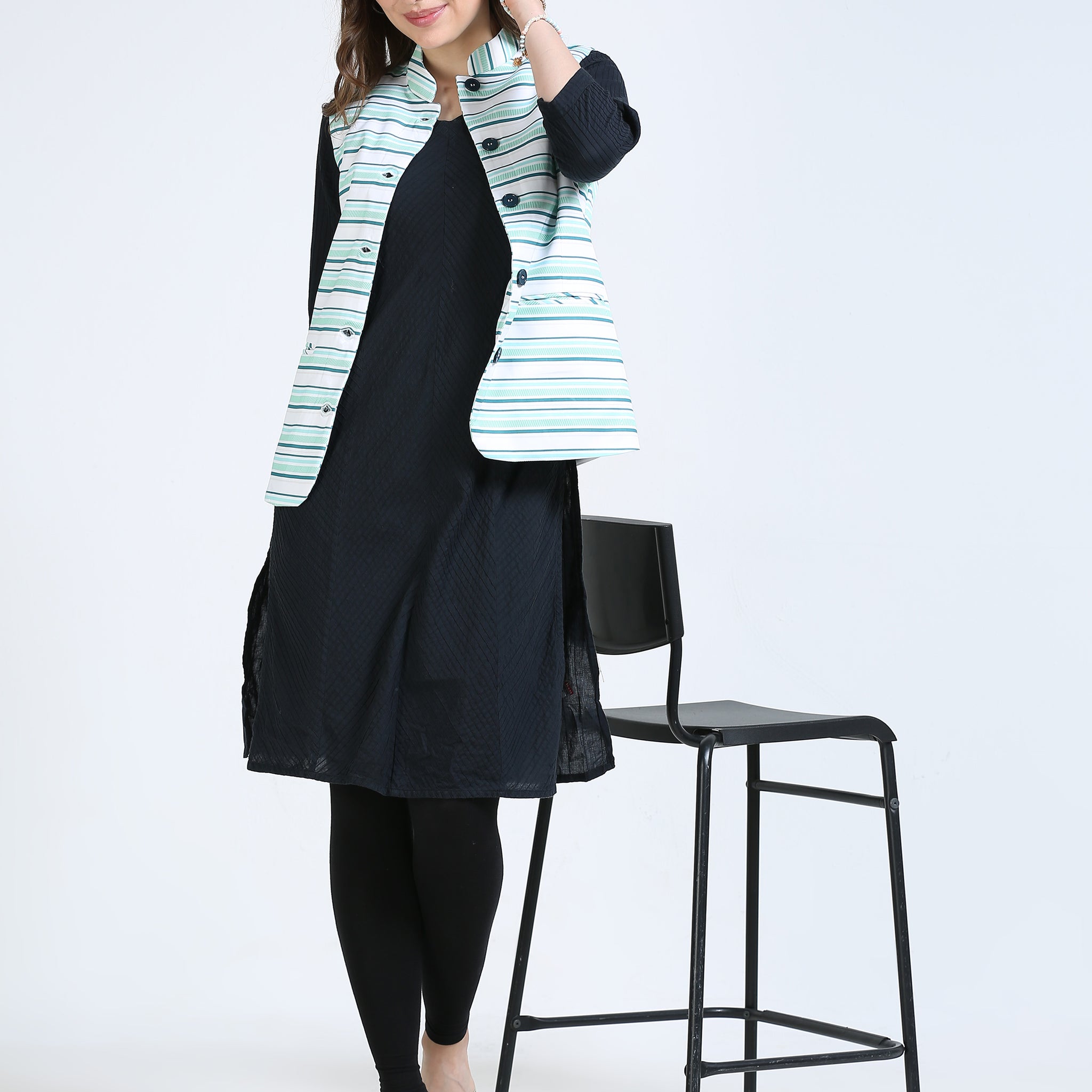 Womens rPET Printed Modi Jacket - Verdant lines