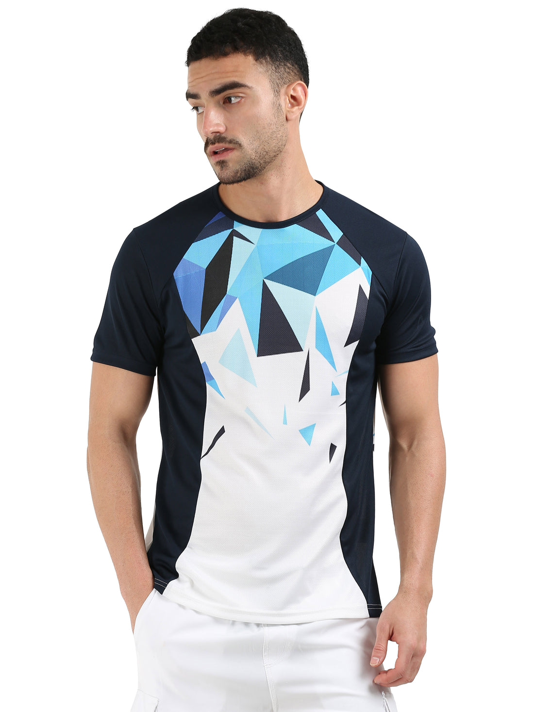 Printed Mens Active T-Shirt - Geometric Triange