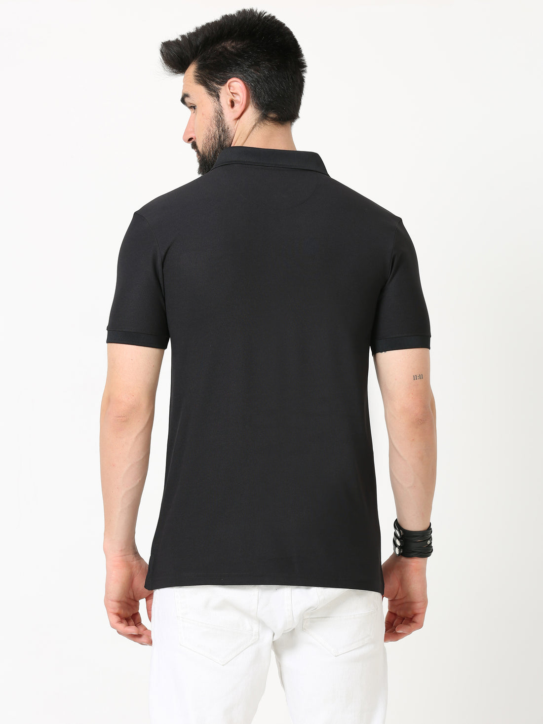 Plain Mens Polo TShirt - Black