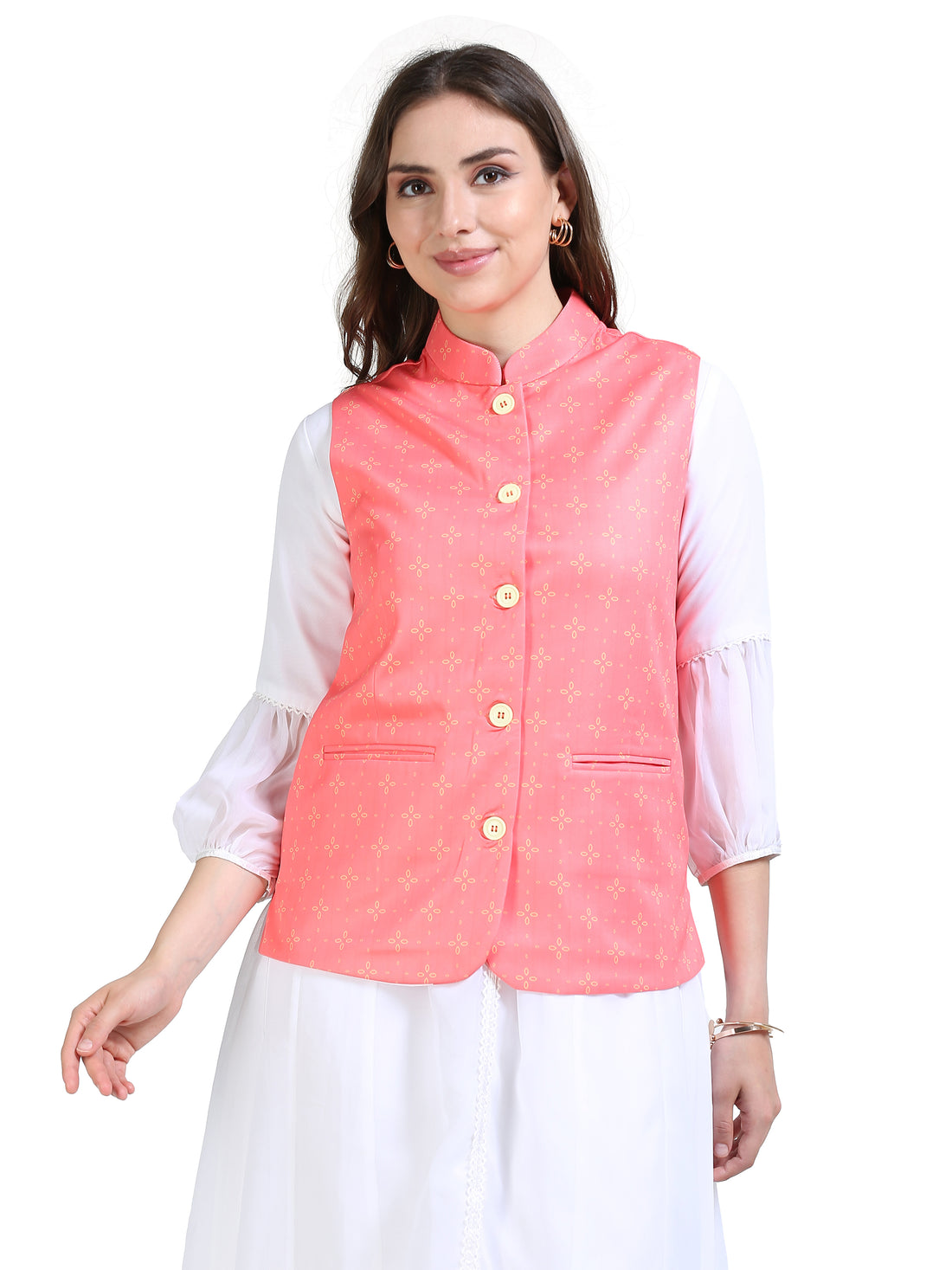 Womens rPET Printed Modi Jacket - Kolam