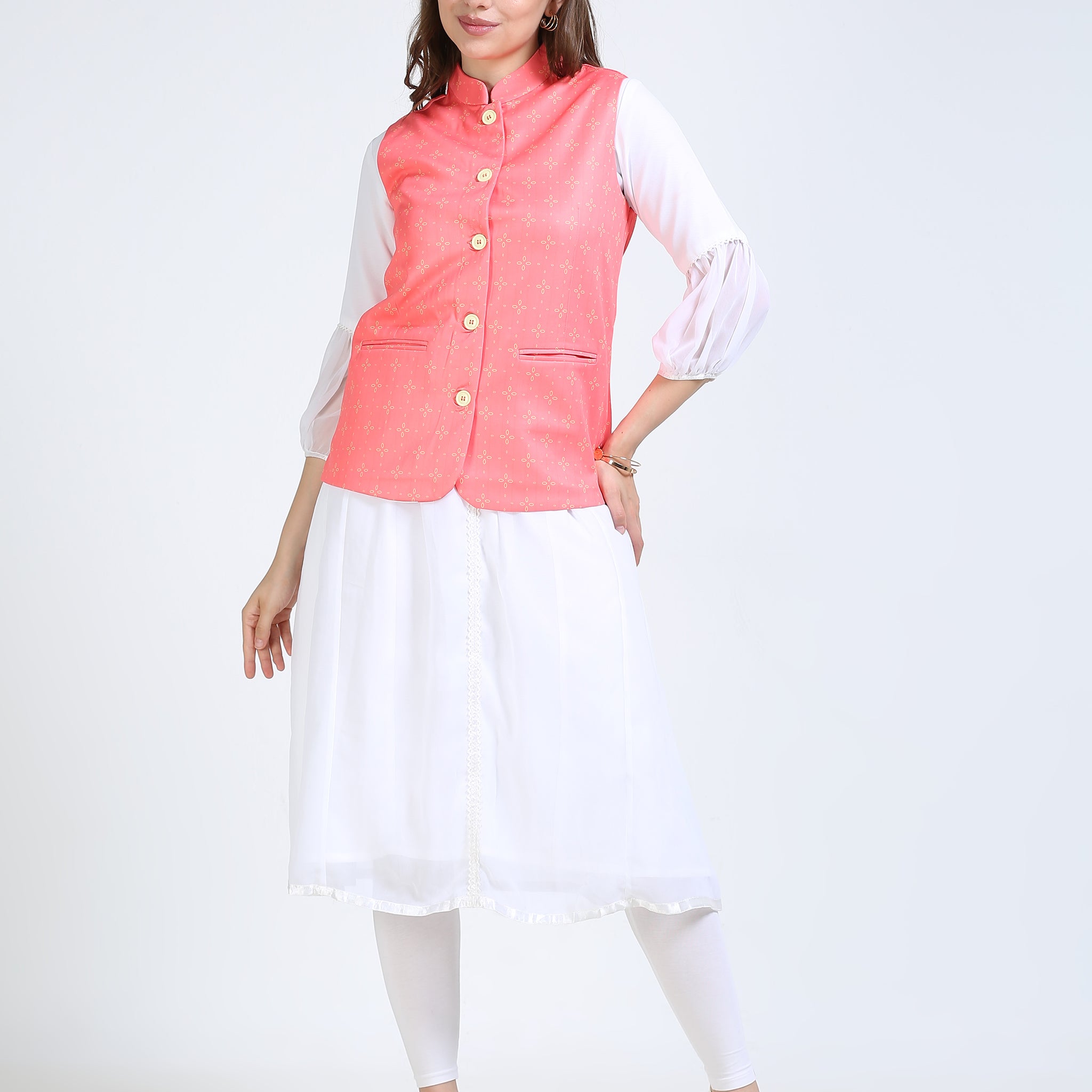 Womens rPET Printed Modi Jacket - Kolam