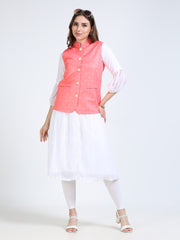 Womens rPET Printed Modi Jacket - Kolam