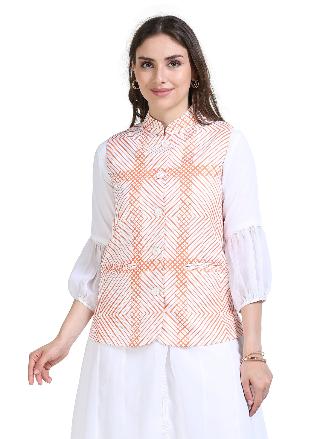 Womens rPET Printed Modi Jacket - Solar Lines