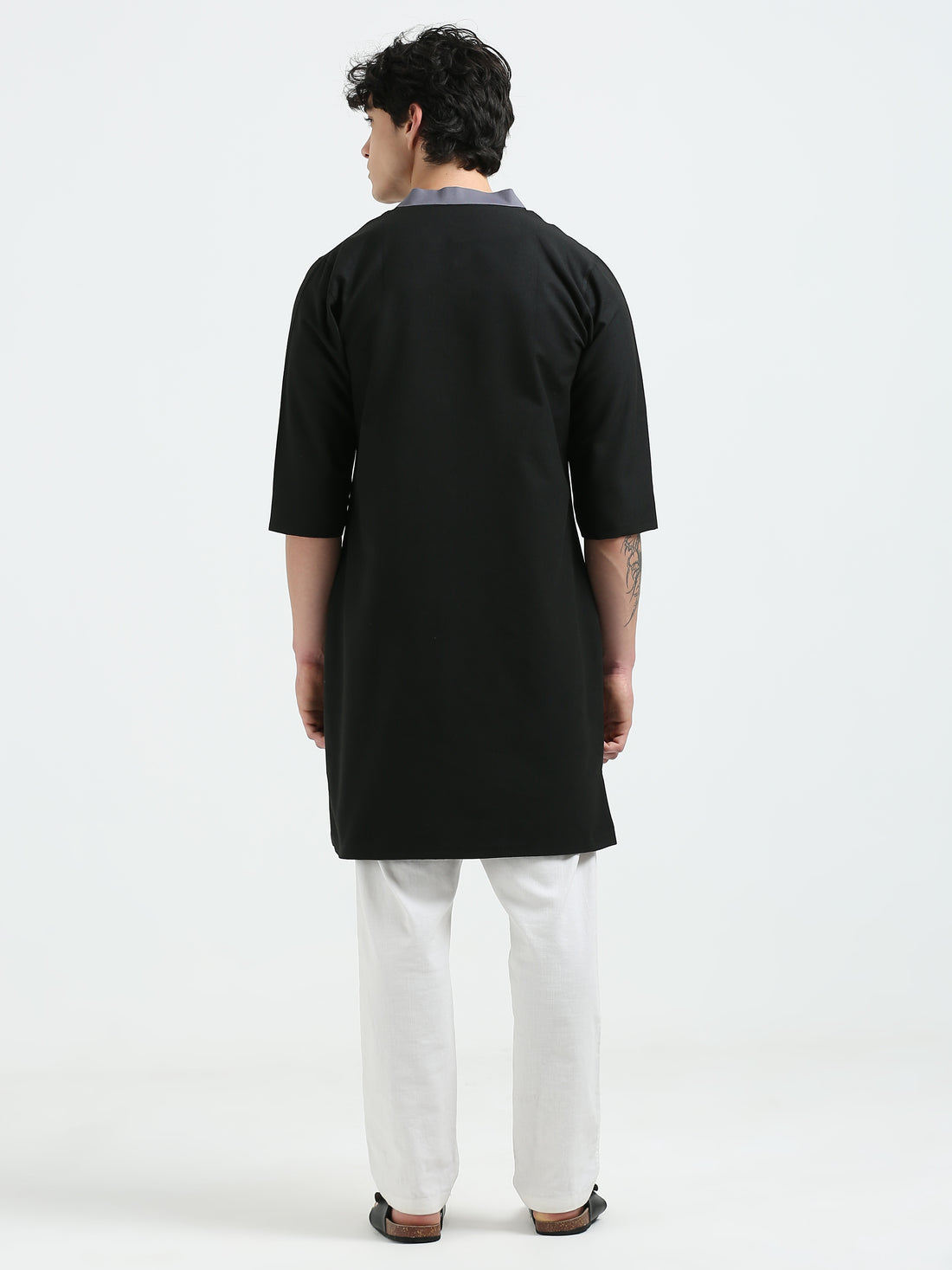 Men’s Long Kurta - Black