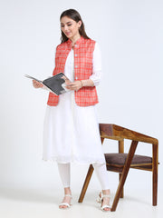 Womens rPET Printed Modi Jacket - Ember Plaid