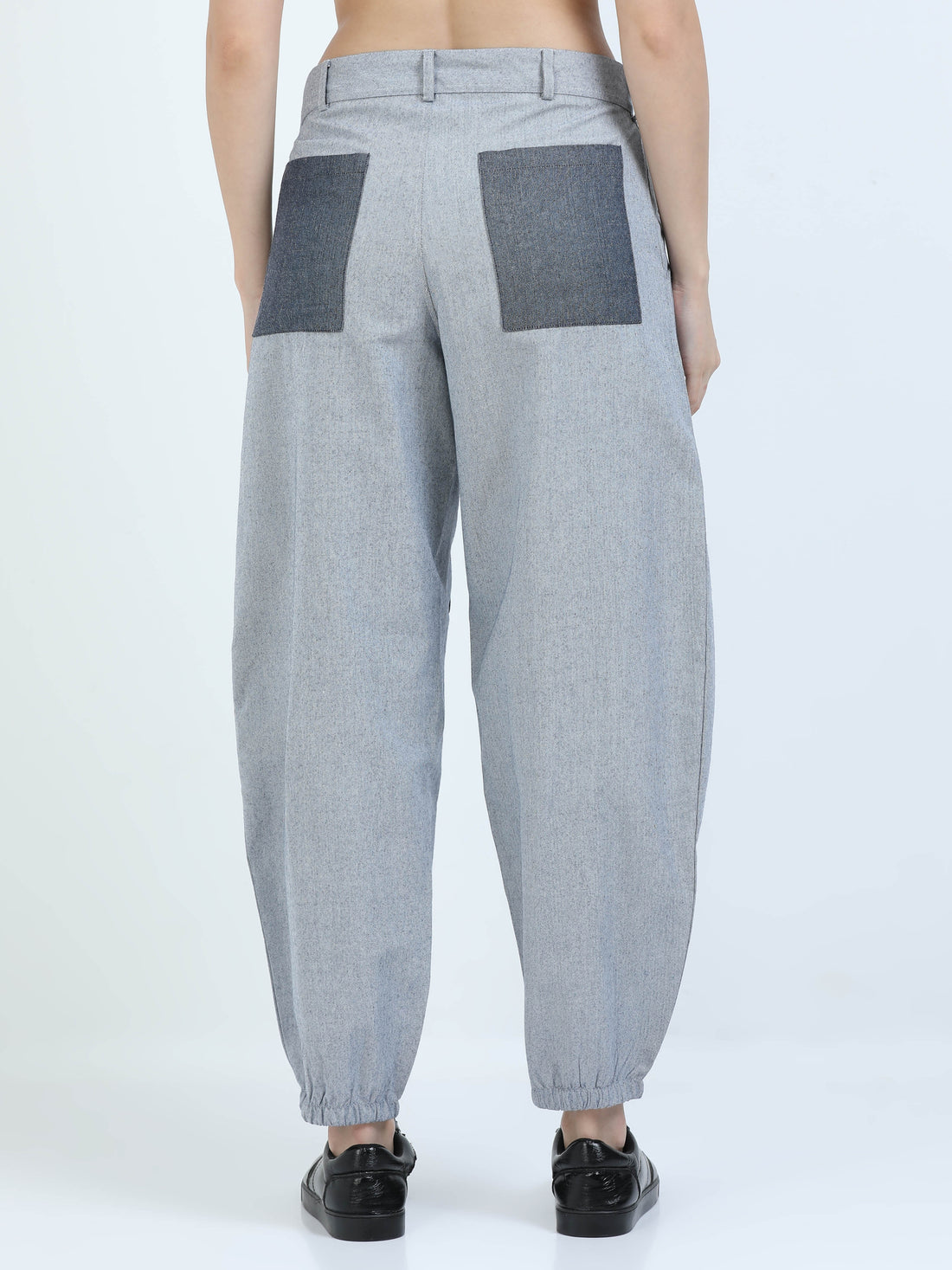 Women's rPET Balloon Cargo Pants With Curved Pockets – Light Navy