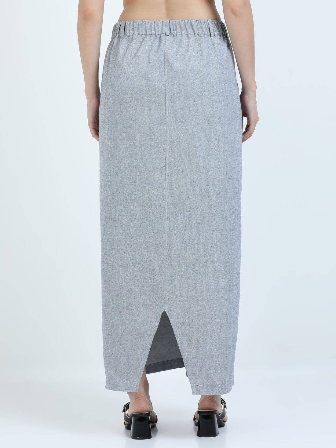 Women's rPET Long Skirt With Patch Pocket - Light Navy