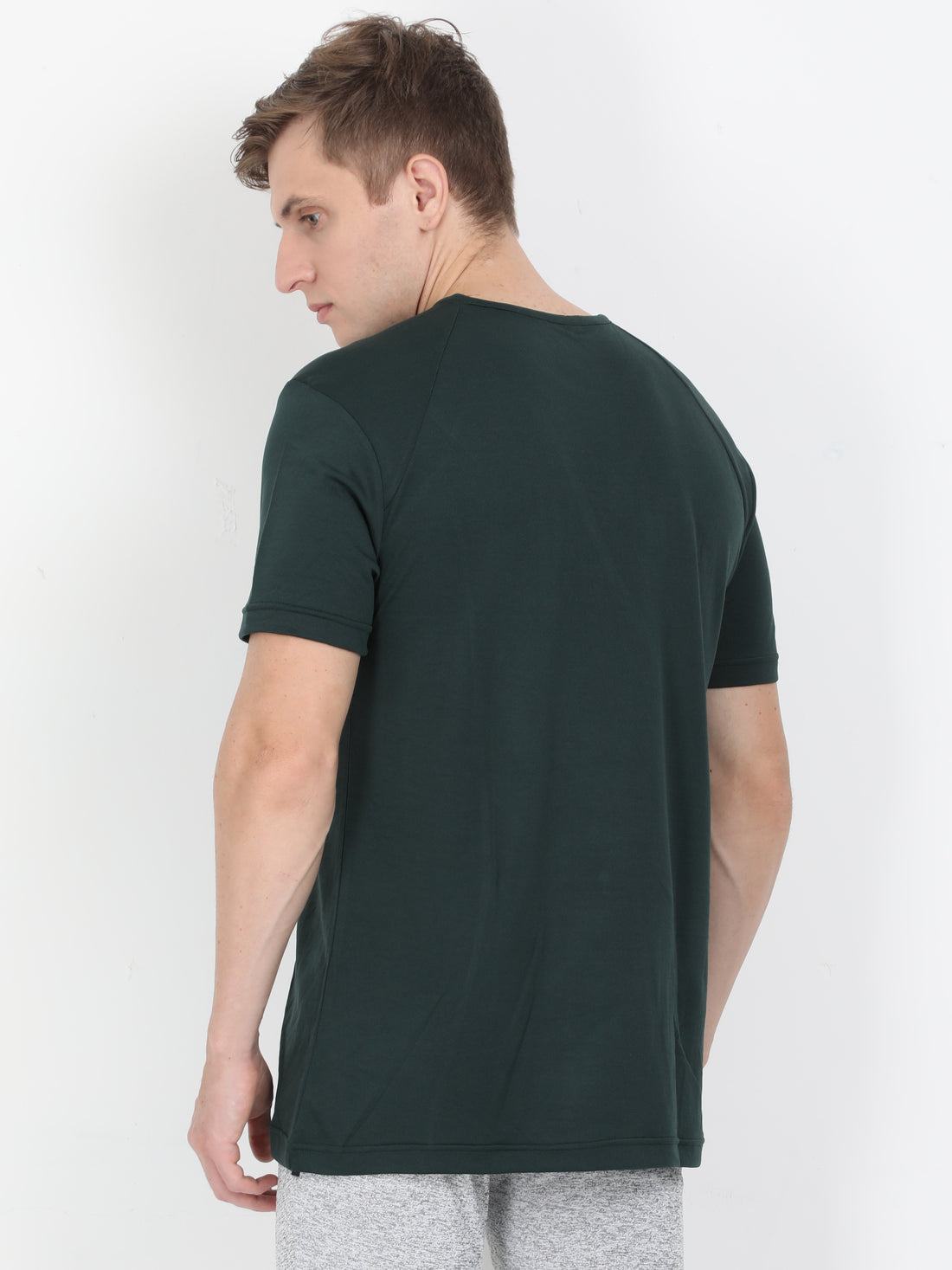 Men's rPET Stylish Gym TShirt - Bottle Green