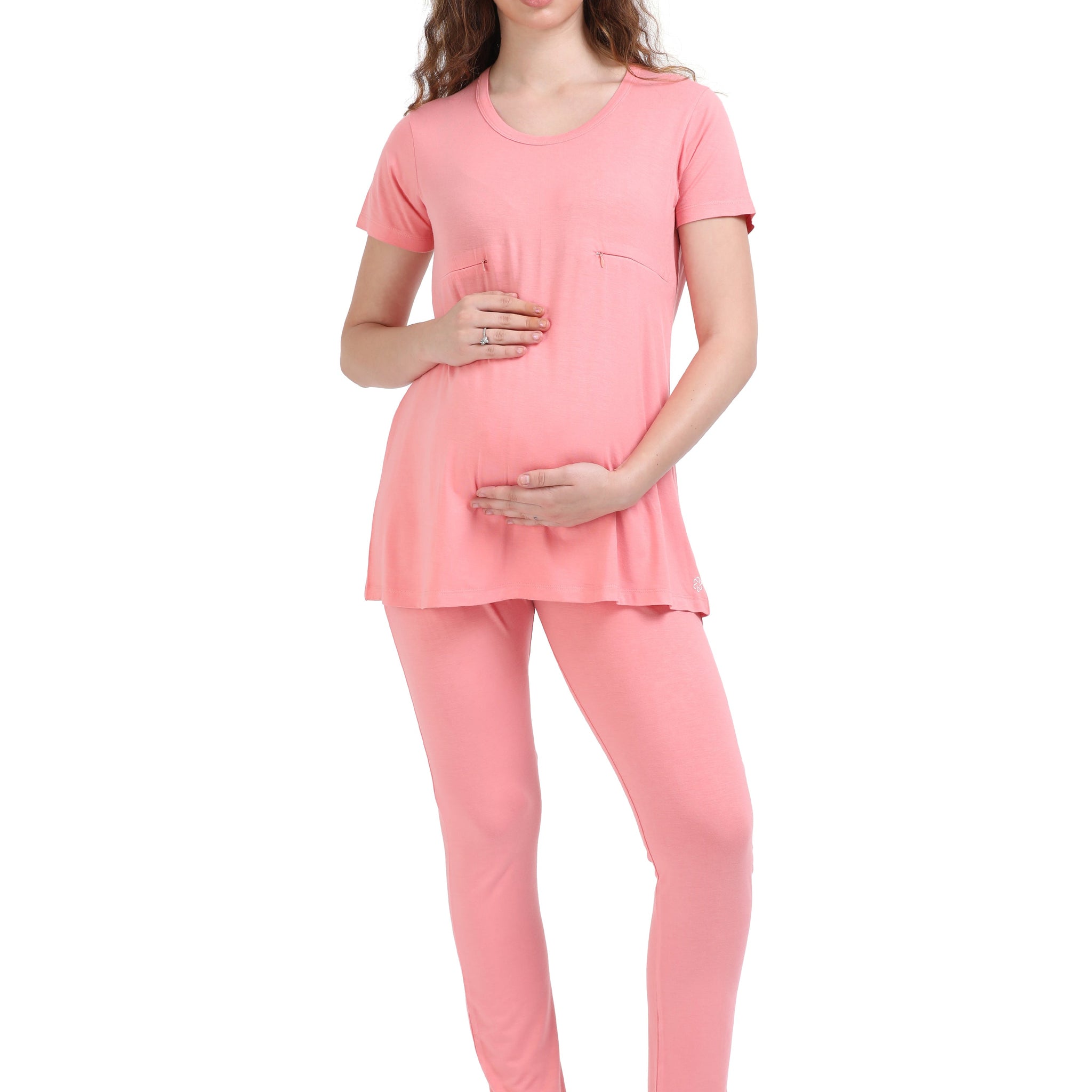 Women's Maternity Pyjama Set With Bamboo Fabric