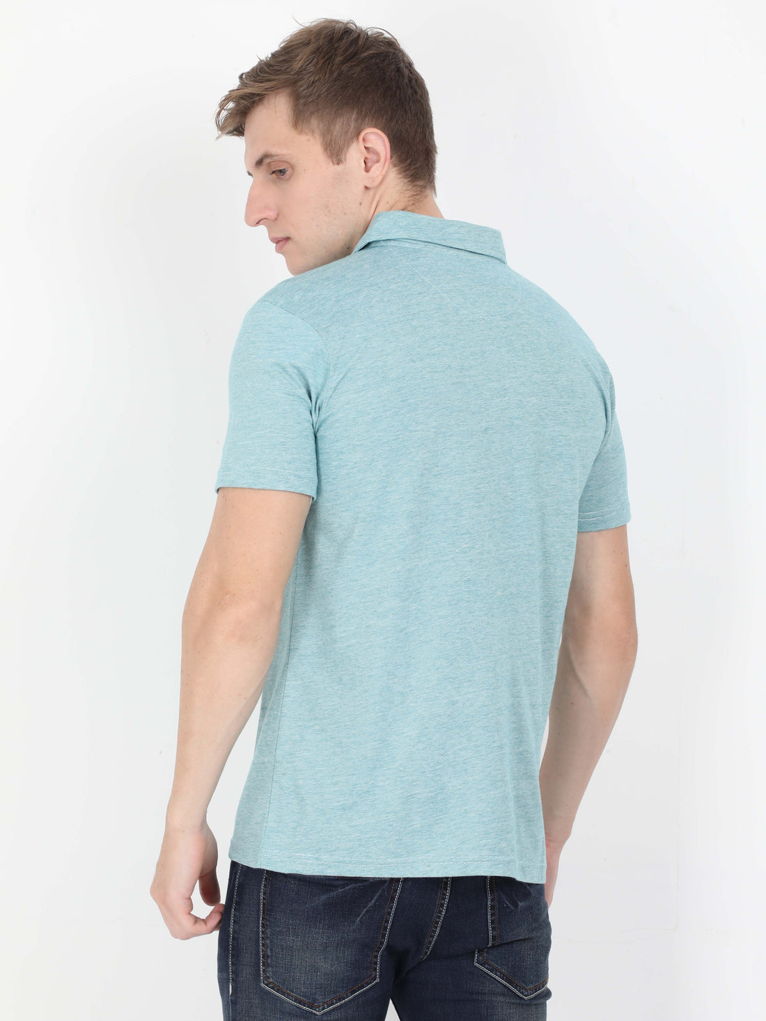 Solid Polo Tshirt for Men - Jade