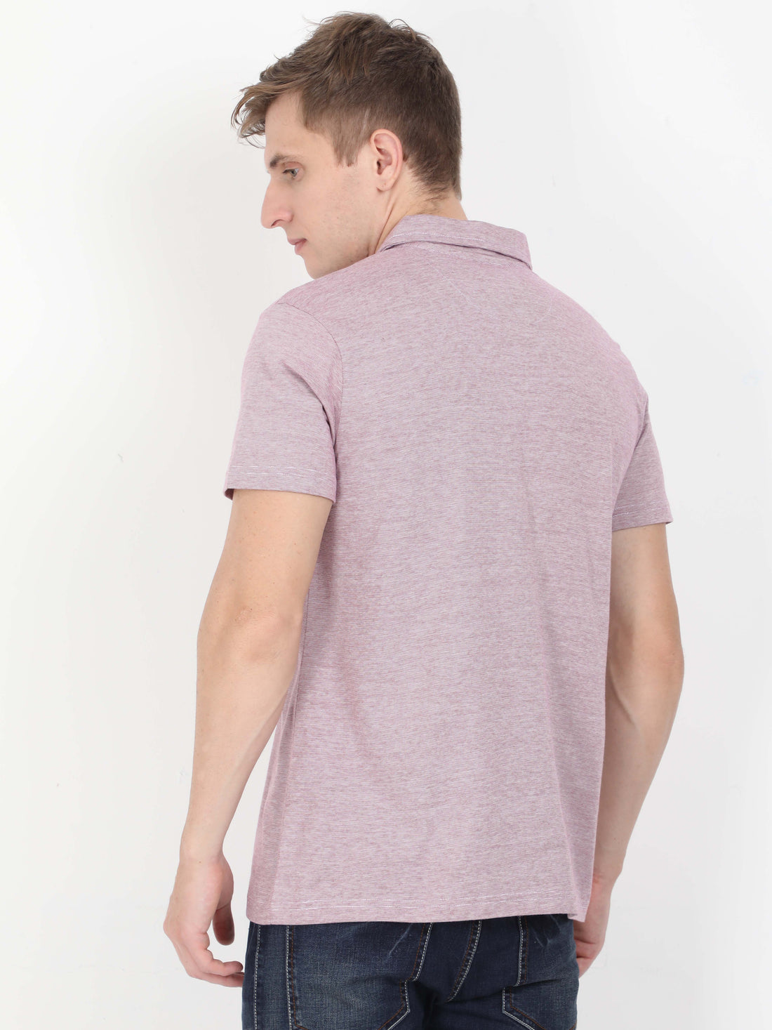 Solid Polo Tshirt for Men - Maroon