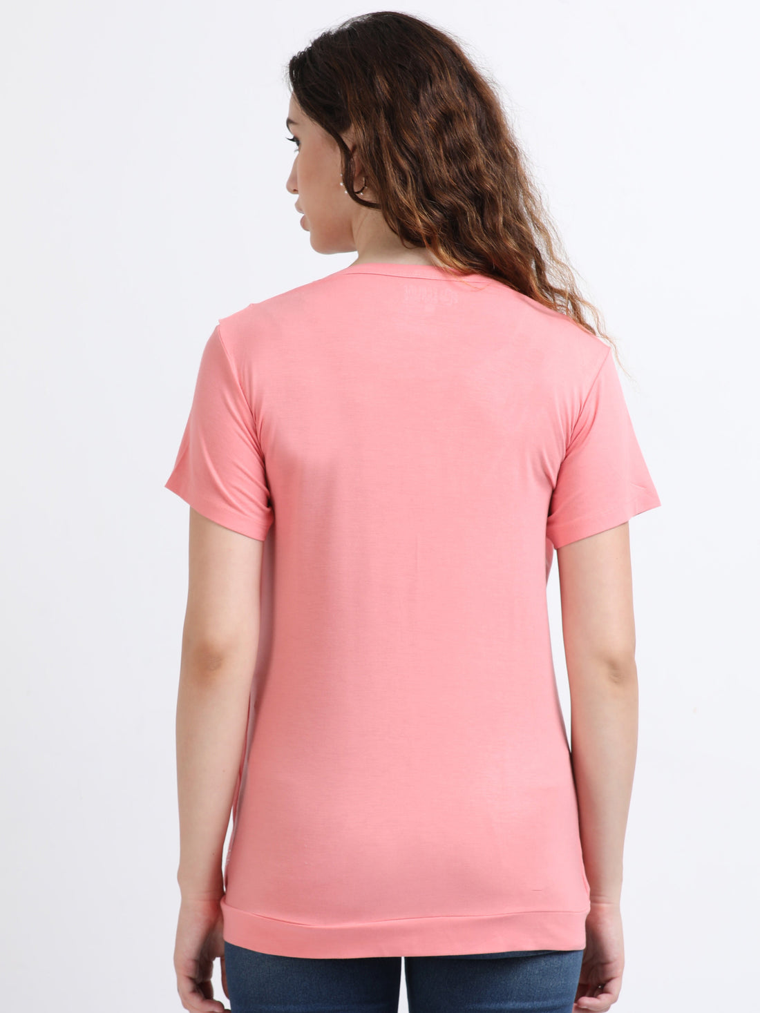 Women's Cover Me Maternity Tops & Nursing Wear With Bamboo Fabric - Light Salmon