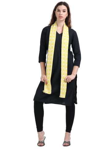 Luxurious Stole - Yellow With Semidull