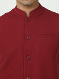 Close-up of Mandarin collar on Redwine Solid Modi Jacket