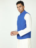 Side profile of Men’s Solid Modi Coat Imperial Blue