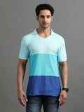 Men's rPET Tri Colour Blocked Polo T-Shirt