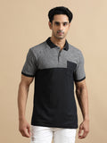 Men's rPET Horizontally Colour Blocked Polo T-Shirt