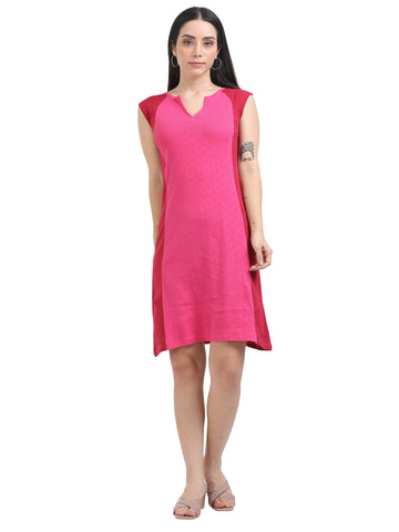 Women's Recycled Cotton Bodycon Double Coloured Dress
