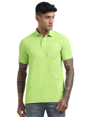 Plain Polo T-Shirt for Men - Apple Green