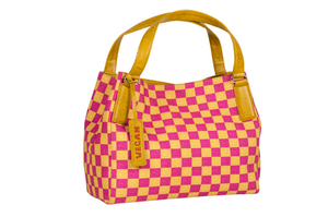 rPET with Vegan Leather based Checked Shoulder Bag - Luxe Edition