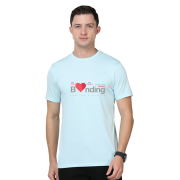 Men's Round Neck with Chest Print - Made with Perfect Bonding - Mint