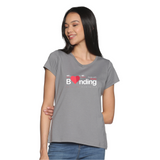 Women's Cotton V Neck TShirt with Chest Print - Made with Perfect Bonding