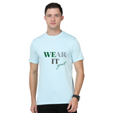Men's Round Neck with Chest Print - Wear It Green