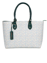 rPET with Vegan Leather based Statement Floral Office Totes - Luxe Edition