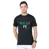 Men's Round Neck with Chest Print - Wear It Green