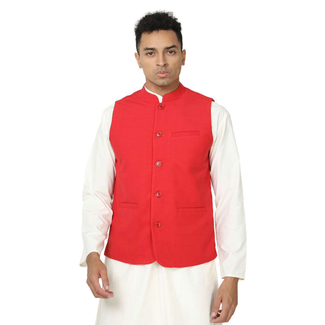 Buy Louis Philippe Men Peach Solid Slim Fit Party Nehru Jacket online
