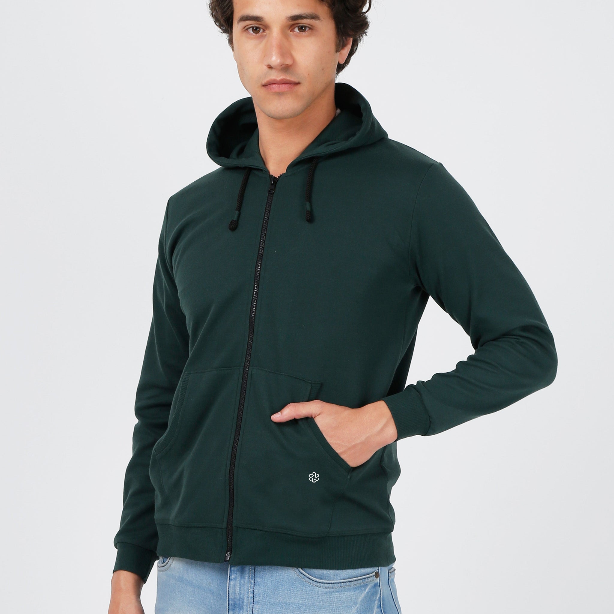 Men's rPET Hoodie - Bottle Green
