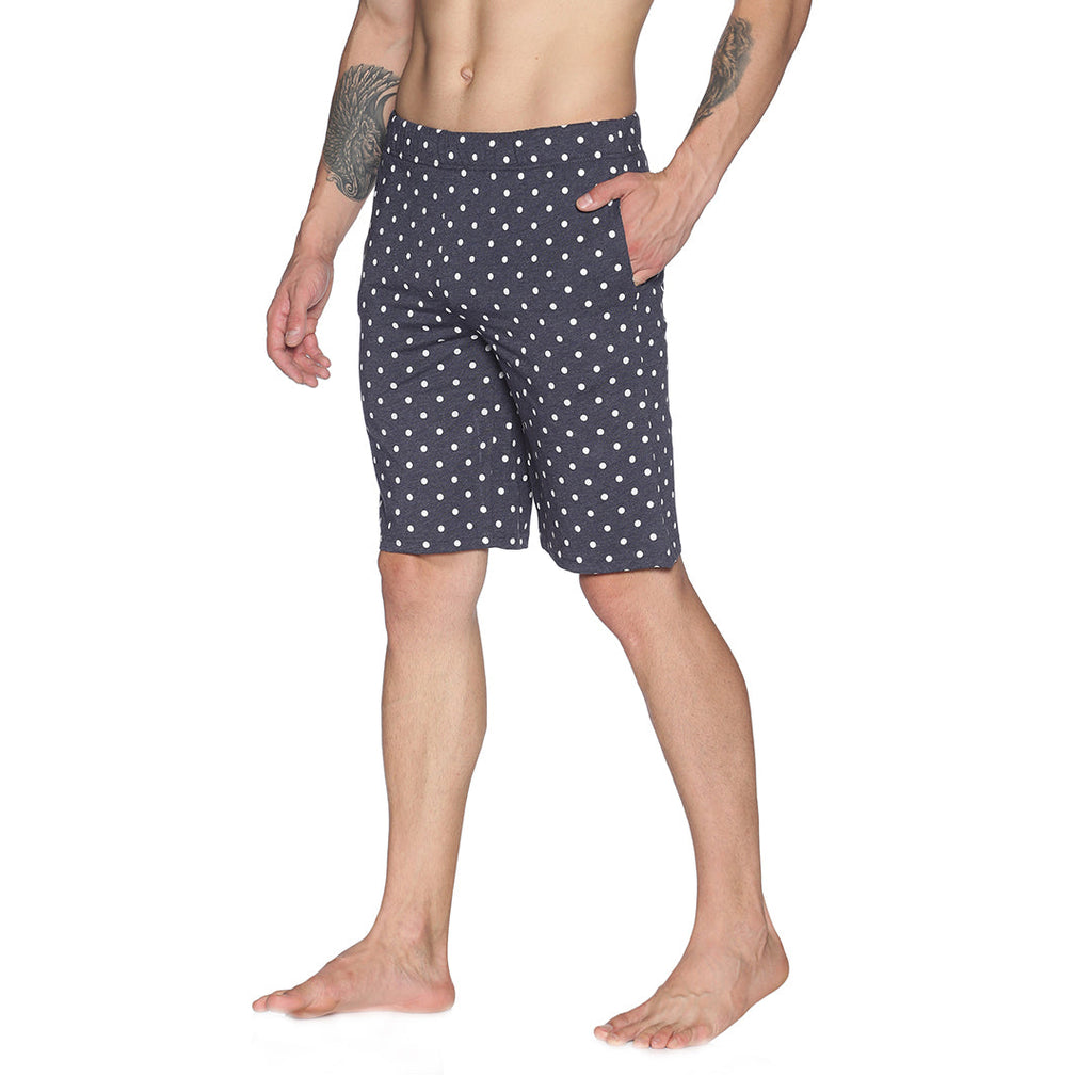 Men's Cotton Polka Dots Lounge Shorts