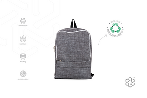 Dual-Toned Black Comfort rPET Backpack