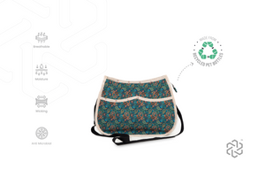 Multi Pocket Paisley Patterned Shoulder rPET Sling Bag