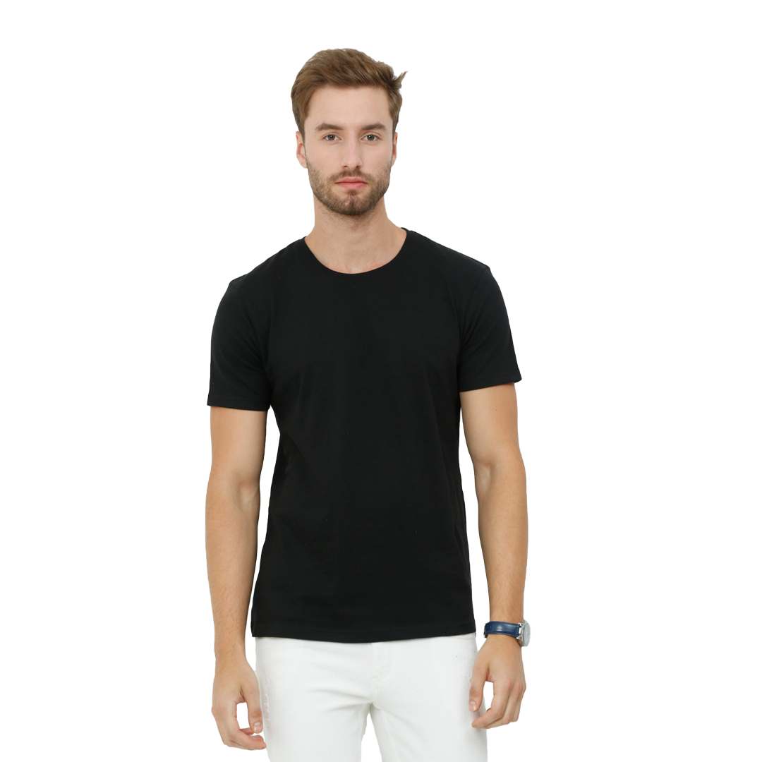 Black - Eco Men's Round Neck TShirt