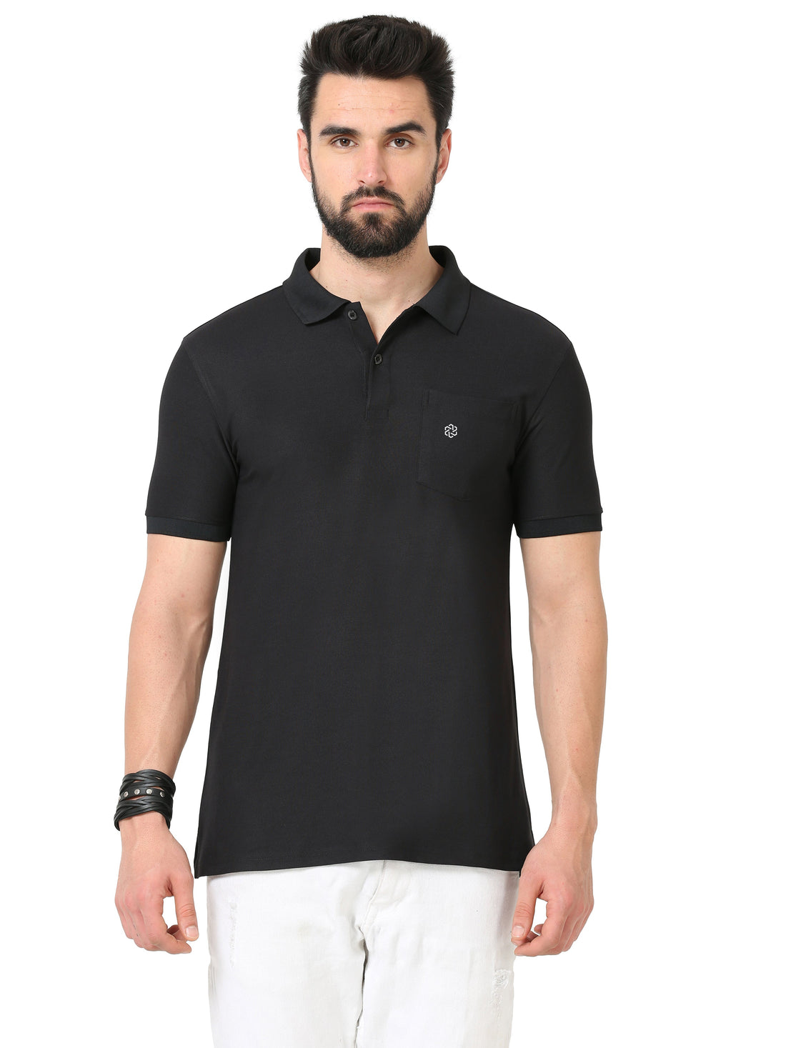 Plain Mens Polo TShirt - Black