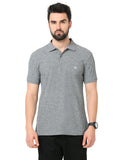 Plain Polo Tshirt for Men - Black Melange