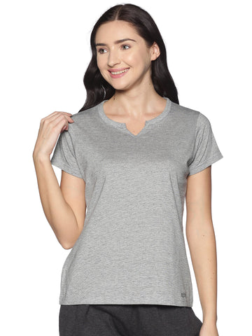 Women's rPET with Recycled Cotton Lazy Round Neck TShirt - Black