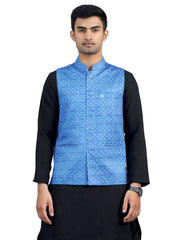 Men's Printed Modi Coat - Blue with Print Jacket