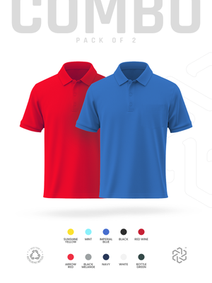 Pick Your Own Choice - Men's rPET Polo TShirt Combo Pack of 2