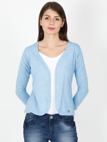 Women's rPET Shrug - Cyan
