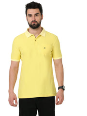Plain Polo T-Shirt for Men - Sunshine Yellow