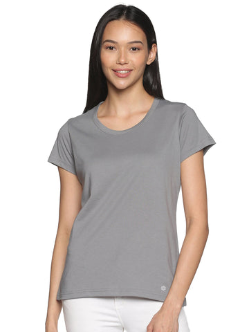 Women's Recycled Cotton Round Neck TShirt - Flagstone Grey